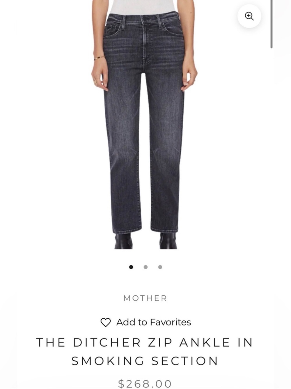 MOTHER The Ditcher Jean Size 26 / 2 gray